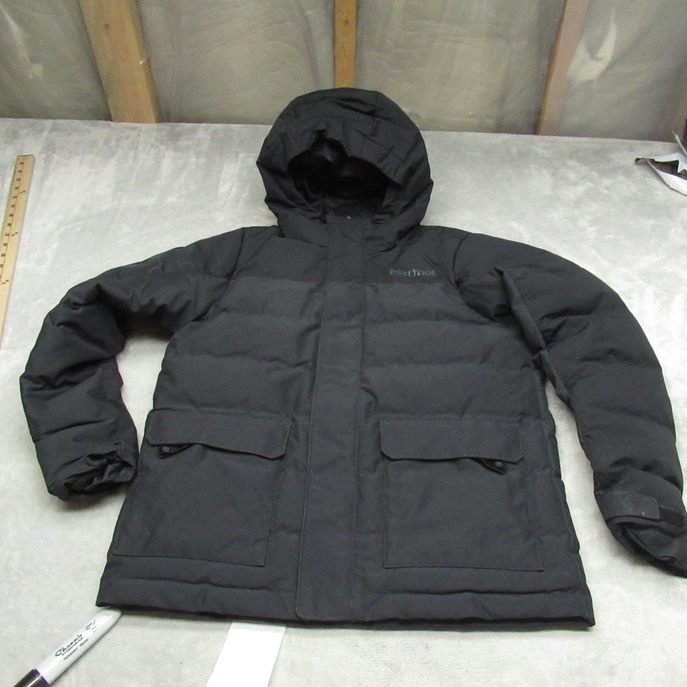 Marmot Down Jacket Youth Large Blk Puffer Winter Coat Parka Performance‎ Camping